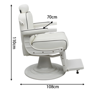 Fauteuil de barbier rétro inclinable avec rotation à 360 degrés pour salon de coiffure, salon de beauté, spa