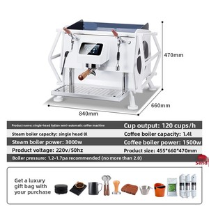 Commercial Double-Head <b>Coffee</b> Extraction <b>Machine</b> Semi-<b>Automatic</b> Italian Style for Shops Power Source Semi-<b>automatic</b> <b>Coffee</b> Shop - Product Image 6