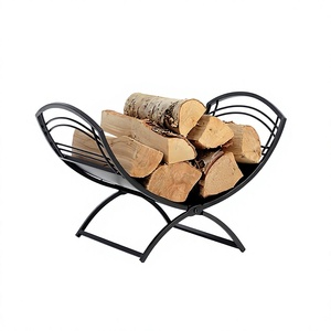 Classic Design Iron <b>Log</b> Rack In Black Color Exclusive Quality Garden <b>Log</b> Rack For Indoor And Outdoor Usage - Product Image 1