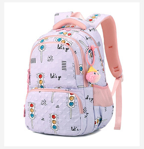 Sublimated Printing Nylon Waterproof Two-Wheel <b>Pull</b> Rod School Backpack Students <b>Trolley</b> Backpack - Product Image 1