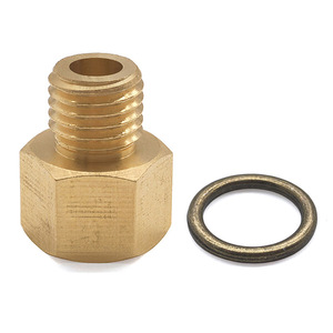 M12X1.5 To 1/8 Npt Brass Adapter Straight Connector Conversion Screw With <b>Washer</b> Universal Hydraulic Tool Accessory - Product Image 3