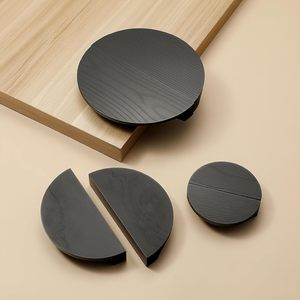 Round Wooden Cabinet Knob Minimalist Furniture Handle for Doors and <b>Drawers</b> - Product Image 4