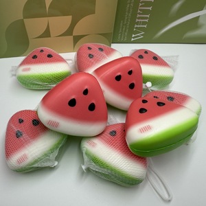 Botu Watermelon Stress Ball - Squishy Toys for Adults Kids, Slow Rising Squeeze Toy, Anti-Anxiety <b>Fidget</b> Sensory Toys - Product Image 2