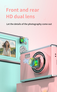Phong cách Retro kỹ thuật số vlog máy ảnh CCD AF tự động lấy nét phía trước phía sau HD ống kính kép 16X Zoom Máy quay du lịch nhỏ gọn 1 năm MicroSD - Product Image 6