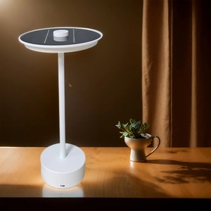 Solar LED Cordless Table Lamp Rechargeable Metal Table Lamp 3 Gears Simple Atmosphere <b>Light</b> for Hotel Bar Bedroom Decor - Product Image 3