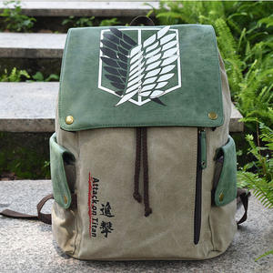 Mochila impermeable de dibujos animados de Attack Titan Anime, bolso de hombro doble Unisex, bolso escolar de lona, estudiante, asesino, demonio de una pieza - Product Image 3