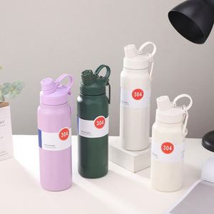 Bouteille d'eau isotherme en acier inoxydable avec couvercle, 750 ml et 950 ml, conçue pour un large public - Product Image 1