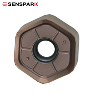Plaquette de fraisage à alimentation rapide HNMG0906ANSN-UM à 12 dents pour usinage frontal intensif CNC SENSPARK