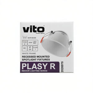 Round Support For Gu10 Recessed <b>Spotlight</b> 83mm White Ceiling Mount Fixtures - Product Image 3