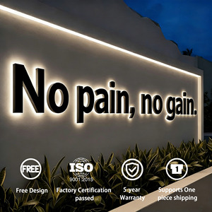 Insegna 3D Personalizzata con Lettere Retroilluminate, Logo <span class=keywords><strong>in</strong></span> <span class=keywords><strong>Metallo</strong></span> 3D, Insegna LED <span class=keywords><strong>da</strong></span> <span class=keywords><strong>Parete</strong></span> per Negozi - Product Image 5