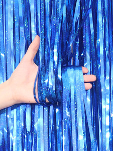 Cortina de Lluvia Láser Brillante de 1m*2m, Decoración para Fiestas de Cumpleaños, Accesorios para Decoración de Fondo de Bodas - Product Image 6