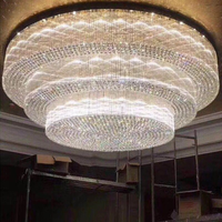 Plafonnier led en cristal, design moderne, luminaire décoratif de plafond, idéal pour un mariage ou un banquet