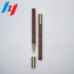 Stylo bille élégant en <span class=keywords><strong>bambou</strong></span> HY, plaqué or, recharge d'<span class=keywords><strong>encre</strong></span> noire, pointe 0,5 mm, inspiré <span class=keywords><strong>de</strong></span> la nature, fournitures <span class=keywords><strong>de</strong></span> bureau pour professionnels - Product Image 1