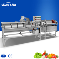 Geïntegreerde sla-, rucola-, spinazie-wasmachine, vers gesneden salade, groente- en fruitvibratie-apparatuur voor de landbouw