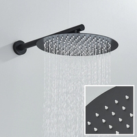 Système de douche rond encastré noir 2/3 voies, mitigeur de douche rond, ensemble de douche pluie pour détaillants et grossistes