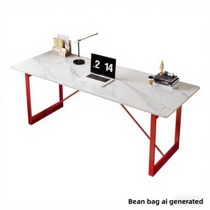 Bureau d'<span class=keywords><strong>ordinateur</strong></span> moderne et simple pour la maison, le bureau, les petits appartements, la chambre à coucher, surface rectangulaire en métal, table de travail, aucun assemblage requis - Product Image 6
