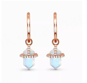 Conjunto de Pendientes de Plata de Ley 925 con Piedra Lunar, Joyería de Piedra Lunar Azul Natural - Product Image 5