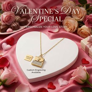 Collana con Ciondolo a Forma di Borsa Apribile in Acciaio Inox Placcato Oro Personalizzabile con <span class=keywords><strong>Nome</strong></span> Inciso per Gioielli di San Valentino - Product Image 1