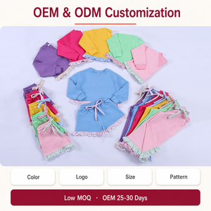 Sudadera con volantes para niñas, top informal de manga larga para la escuela, juegos al aire libre y ropa de diario - Product Image 1