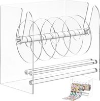 Support de rouleau d'autocollants personnalisé pour bureau moderne, distributeur de ruban adhésif en acrylique transparent, présentoir de magasin personnalisé pour rouleaux d'étiquettes