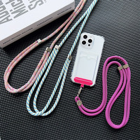 Long cordon de cou en nylon durable, confortable, anti-étranglement, anti-perte pour téléphone et appareil photo, cordon simple et tendance pour hommes et femmes