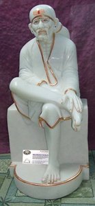Estatua de mármol blanco puro, estatua exclusiva de Sai Baba God - Product Image 6