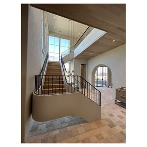 Escalera Recta de Lujo Prima para Interiores, Peldaños de Vidrio Templado, Barandilla de Acero Inoxidable, Escaleras para Loft - Product Image 2