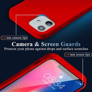 <span class=keywords><strong>Funda</strong></span> de teléfono de vidrio templado con borde de silicona cuadrado de Color rojo con logotipo personalizado para <span class=keywords><strong>iPhone</strong></span> 16 15 14 13 12 11 Pro Max Fundas - Product Image 5
