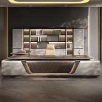 Bureau de direction modulaire en forme de L moderne et luxueux Mobilier de maison et de bureau en bois massif extensible