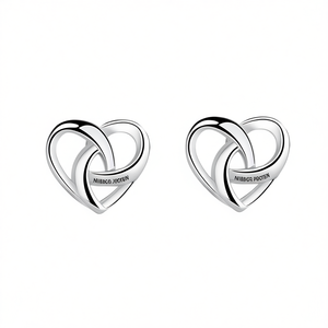 Orecchini a cuore NIBBCG in argento 925, gioielli unisex da indossare tutti i giorni - Product Image 1