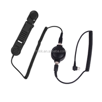 Mikrofon Tulang Konduksi Tulang dengan Kabel untuk Helm Anti Ledakan Tanpa Getaran PTT Headset Walkie Talkie untuk Pemadam Kebakaran