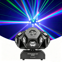 AOPU Trois Têtes Mobiles à Faisceau, Barre de 18 Projecteurs LED, Éclairage de Scène KTV Disco, Équipement DJ LED, Lumière Laser