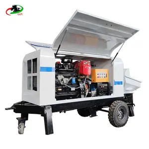 Portable Easy Trailer Concrete Pump With High Working Efficiency