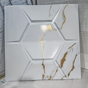 Geometrik Desenli 3D PVC İç Mekan Duvar Paneli Tasarımı Oturma Odası Kanepe TV Arka Plan Duvar Çıkartmaları Dekorasyonu - Product Image 5