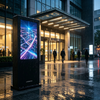 Kiosque numérique LCD double face sur pied de 43 pouces pour extérieur, avec climatiseur, luminosité 3000 nits, écran tactile, idéal pour les parcs