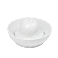 Fontaine à eau automatique portable pour chat en céramique de qualité alimentaire 2,1 L avec écran LCD rechargeable, étanche, motif uni