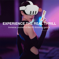 Pistolet de jeu VR pour 3 joueurs avec 3 contrôleurs tactiles accessoires, G-Grip améliore l'expérience de jeu de tir FPS, Moule exclusif