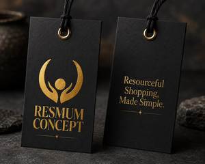 Etiquetas Colgantes Personalizadas para Ropa, Zapatos y Bolsos, con Logotipo de Marca Privada, Papel Blanco Impermeable, Impresión en Dorado y Cuerda - Product Image 1
