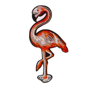Apliques bordados para pájaros, parches de hierro en forma de flamenco, águila, búho, baratos, nuevos