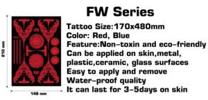 Tatuajes Temporales Fluorescentes de Transferencia al Agua, Pegatinas de Papel Neón para Cuerpo y Rostro, Arte Corporal Estilo Indio - Product Image 2