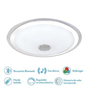 plafón led 72w con 3 colores + rgb, bluetooth, 5760 lm, regulable en intensidad y control remoto con memoria, ideal para - Product Image 1
