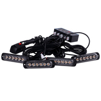 Lampu Grill Mobil LED-06T-4 12V 24 Pcs Baru, Lampu Flash Darurat, Lampu Strobo untuk Truk Kerja