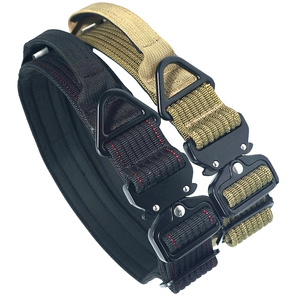 Heavy Duty Tactical Dog <b>Collar</b>, Durable Nylon Webbing <b>Pet</b> <b>Collar</b> with Quick Release Metal Buckle, Shock Absorbing Dog <b>Collar</b> for - Product Image 1