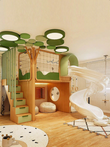 <span class=keywords><strong>Lit</strong></span> superposé moderne au design créatif, <span class=keywords><strong>lit</strong></span> <span class=keywords><strong>pour</strong></span> garçon de 1,5 m avec toboggan rotatif, bois massif, <span class=keywords><strong>lit</strong></span> <span class=keywords><strong>pour</strong></span> enfants écologique en forme de cabane dans les arbres - Product Image 1