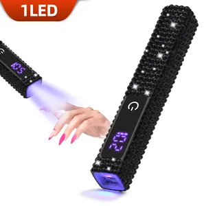 Mini lampe UV ED portative pour ongles, sécheuse à ongles rechargeable pour le durcissement du vernis gel avec écran LED, machine de manucure - Product Image 1