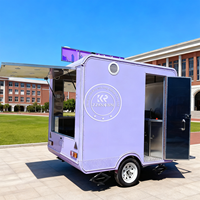 Camion de restauration mobile personnalisé avec équipement de cuisine complet, chariot de concession de burgers pour la vente de nourriture en plein air