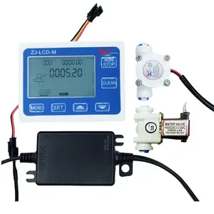 1/4 Sensor Aliran + ZJ-LCD-M Meter Aliran LCD Display untuk Pengukuran Air Cair Kuantitatif