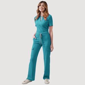 2026 Women V Neck Scrubs Uniforms Set Stretch Medical Uniformes Medicos Hospital Workwear Nursing Scrub Suit - Product Image 5