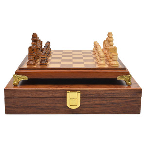 Set di <span class=keywords><strong>Scacchi</strong></span> in Legno Miniaturizzato ad Alta Resistenza, Design Moderno e Leggero per Bambini, <span class=keywords><strong>Principianti</strong></span>, Viaggi e Incontri Sociali - Product Image 5