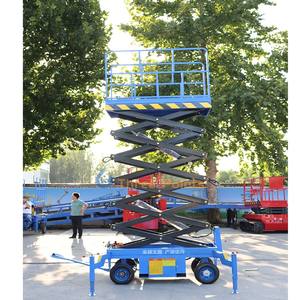 Plateforme <span class=keywords><strong>de</strong></span> travail aérienne mobile hydraulique tout-terrain <span class=keywords><strong>de</strong></span> petite taille 4m 6m 8m 10m 12m, élévateur à ciseaux électrique sur roues - Product Image 4